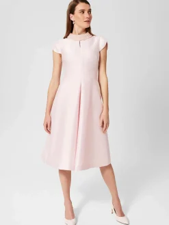 Cheap Hobbs Marcella Silk Blend Beaded Dress Pale Pink