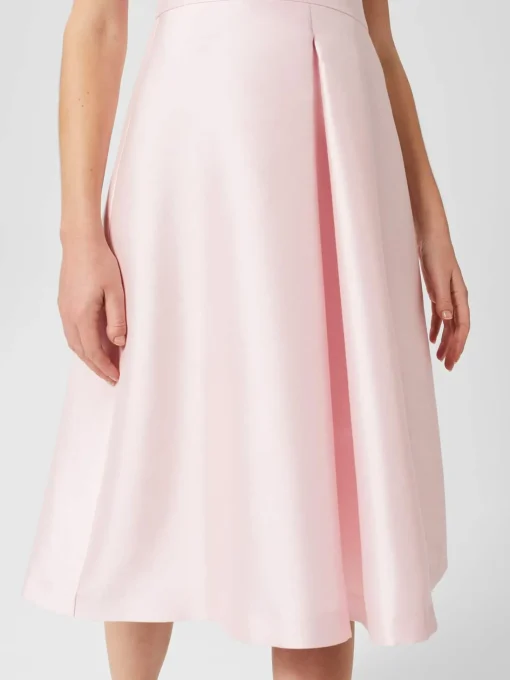 Cheap Hobbs Marcella Silk Blend Beaded Dress Pale Pink