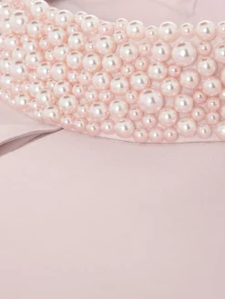 Cheap Hobbs Marcella Silk Blend Beaded Dress Pale Pink