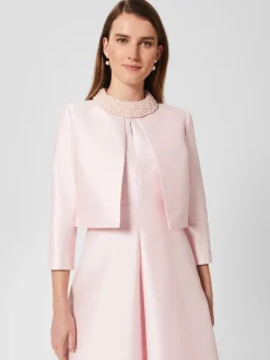 Hot Hobbs Marcella Silk Blend Jacket Pale Pink