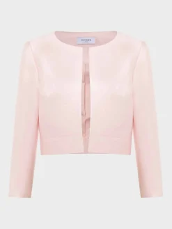 Hot Hobbs Marcella Silk Blend Jacket Pale Pink