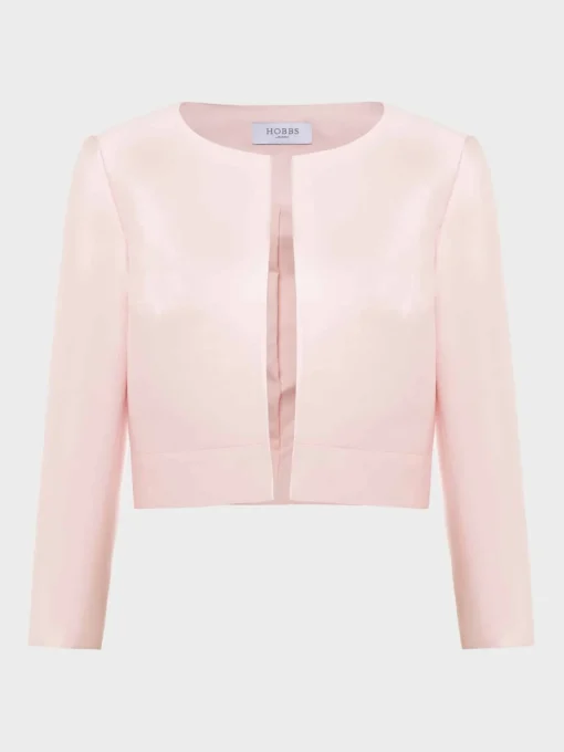 Hot Hobbs Marcella Silk Blend Jacket Pale Pink