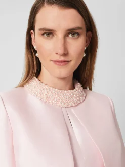 Hot Hobbs Marcella Silk Blend Jacket Pale Pink