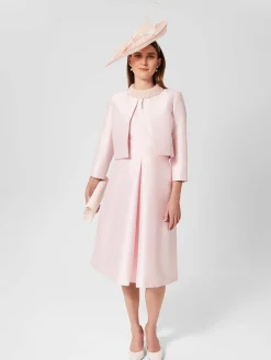 Hot Hobbs Marcella Silk Blend Jacket Pale Pink