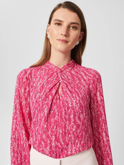 Flash Sale Hobbs Marilyn Top Pink Multi