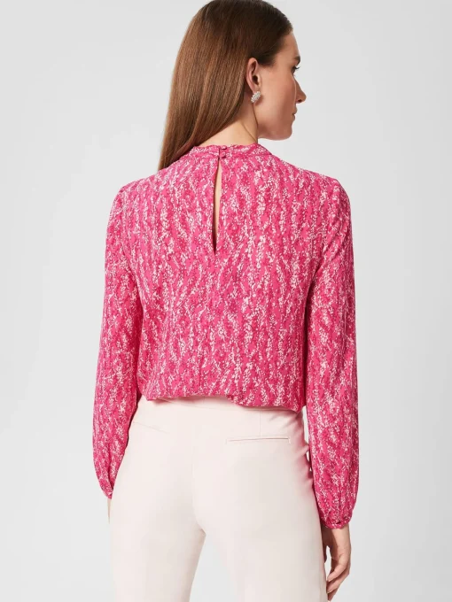 Flash Sale Hobbs Marilyn Top Pink Multi