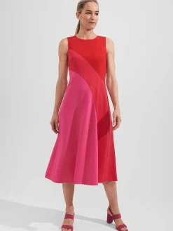 Clearance Hobbs Marla Dress Pink Multi