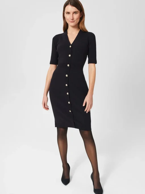 Sale Hobbs Marlene Knitted Dress Navy
