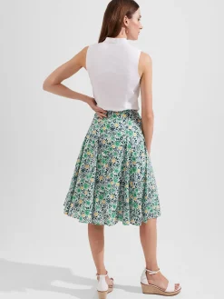 Store Hobbs Melina Skirt White Multi