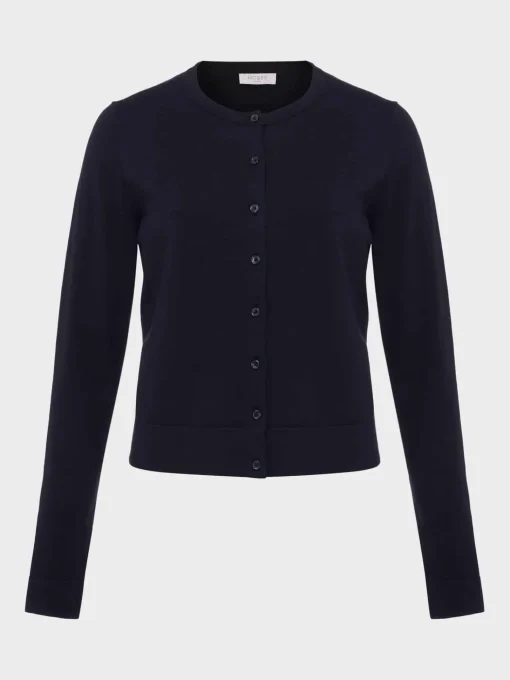 Shop Hobbs Michelle Cotton Cardigan Navy
