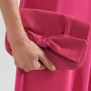 Hot Hobbs Milly Bow Clutch Bright Pink