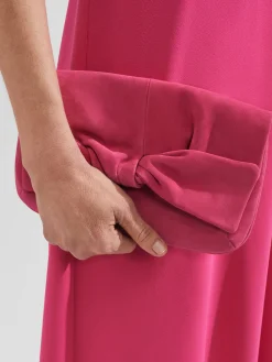 Hot Hobbs Milly Bow Clutch Bright Pink