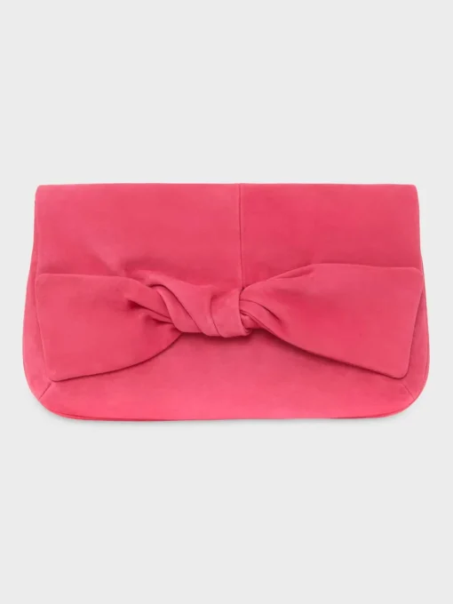 Hot Hobbs Milly Bow Clutch Bright Pink