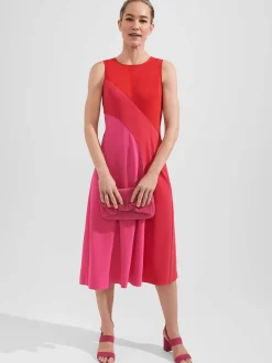 Hot Hobbs Milly Bow Clutch Bright Pink