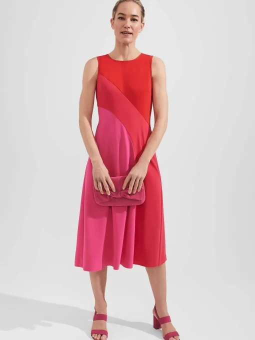 Hot Hobbs Milly Bow Clutch Bright Pink