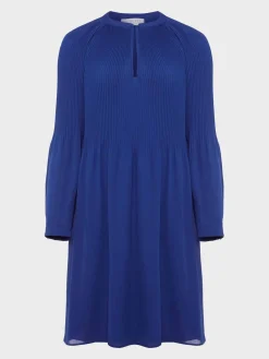 Sale Hobbs Mimi Pleat Dress Cobalt Blue