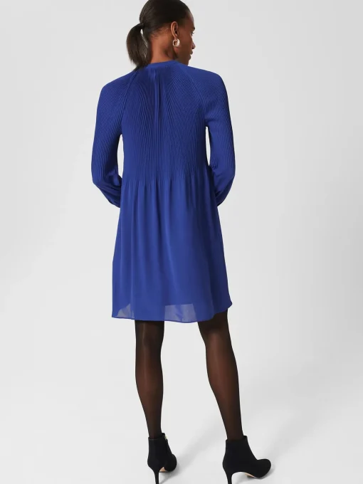 Sale Hobbs Mimi Pleat Dress Cobalt Blue