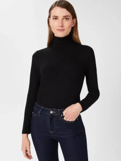 Best Sale Hobbs Mischa Roll Neck Top Black