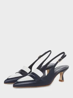 Shop Hobbs Mischa Sling Back Navy Ivory