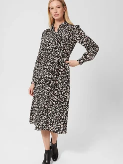 Store Hobbs Morgen Dress Black Multi
