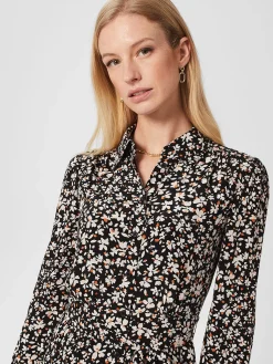 Store Hobbs Morgen Dress Black Multi