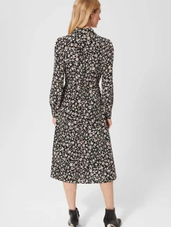 Store Hobbs Morgen Dress Black Multi