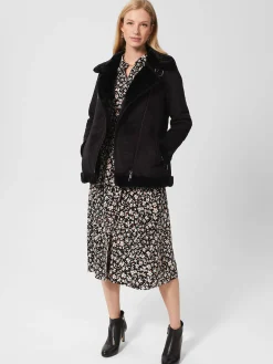 Store Hobbs Morgen Dress Black Multi