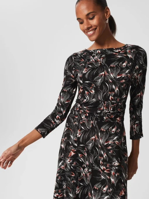 Best Sale Hobbs Nala Jersey Dress Black Multi
