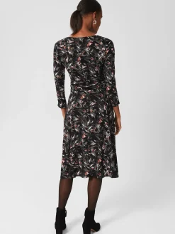 Best Sale Hobbs Nala Jersey Dress Black Multi
