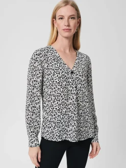 Cheap Hobbs Nelle Blouse Ivory Black