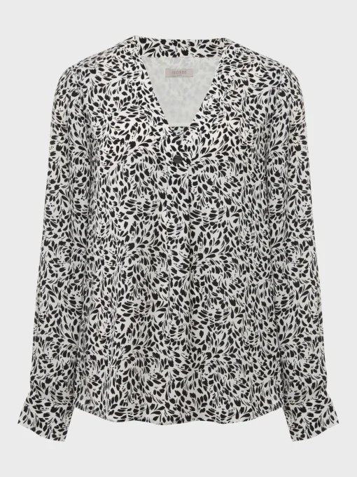 Cheap Hobbs Nelle Blouse Ivory Black