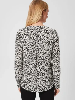 Cheap Hobbs Nelle Blouse Ivory Black