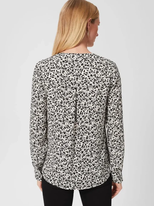 Cheap Hobbs Nelle Blouse Ivory Black