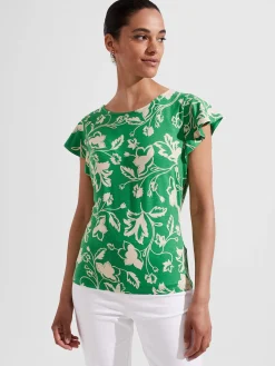 Hot Hobbs Nessie Printed Top Green Multi