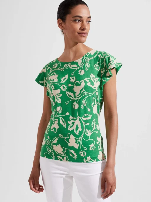 Hot Hobbs Nessie Printed Top Green Multi
