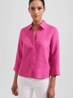 Shop Hobbs Nita Shirt Deep Fuchsia