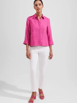 Shop Hobbs Nita Shirt Deep Fuchsia