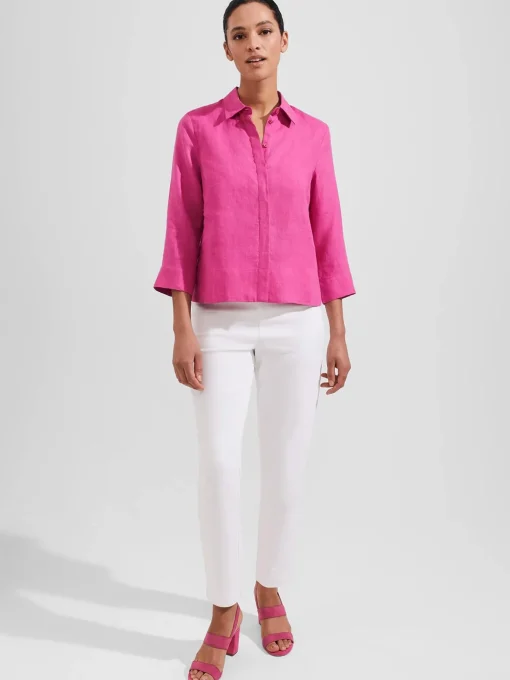 Shop Hobbs Nita Shirt Deep Fuchsia