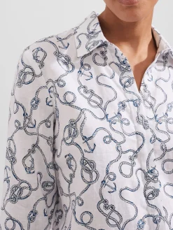 Hot Hobbs Nita Shirt Ivory Multi