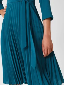 Sale Hobbs Nola Pleat Dress Aegean Blue