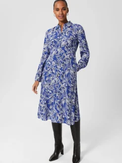 Fashion Hobbs Octavia Shirt Dress Blue Multi