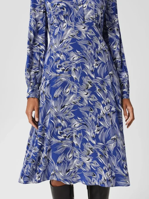 Fashion Hobbs Octavia Shirt Dress Blue Multi