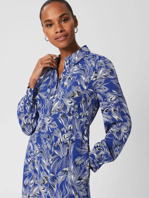 Fashion Hobbs Octavia Shirt Dress Blue Multi
