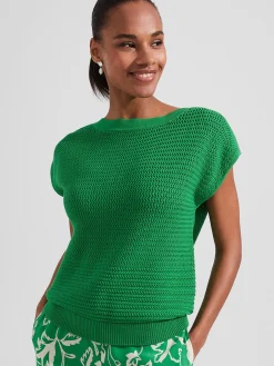 Hot Hobbs Orla Cotton Jumper Spring Green