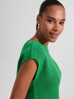 Hot Hobbs Orla Cotton Jumper Spring Green