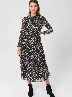 Sale Hobbs Orla Fit And Flare Dress Black Multi