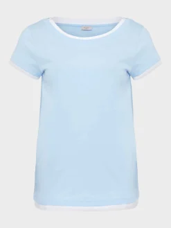 Flash Sale Hobbs Peony Cotton T-Shirt Blue Ivory