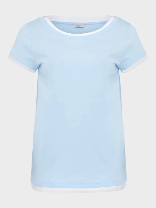 Flash Sale Hobbs Peony Cotton T-Shirt Blue Ivory