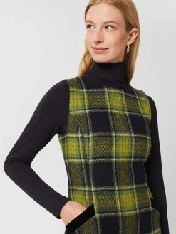 Best Sale Hobbs Petite Amaris Wool Dress Green Navy