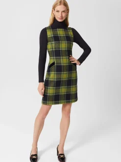 Best Sale Hobbs Petite Amaris Wool Dress Green Navy